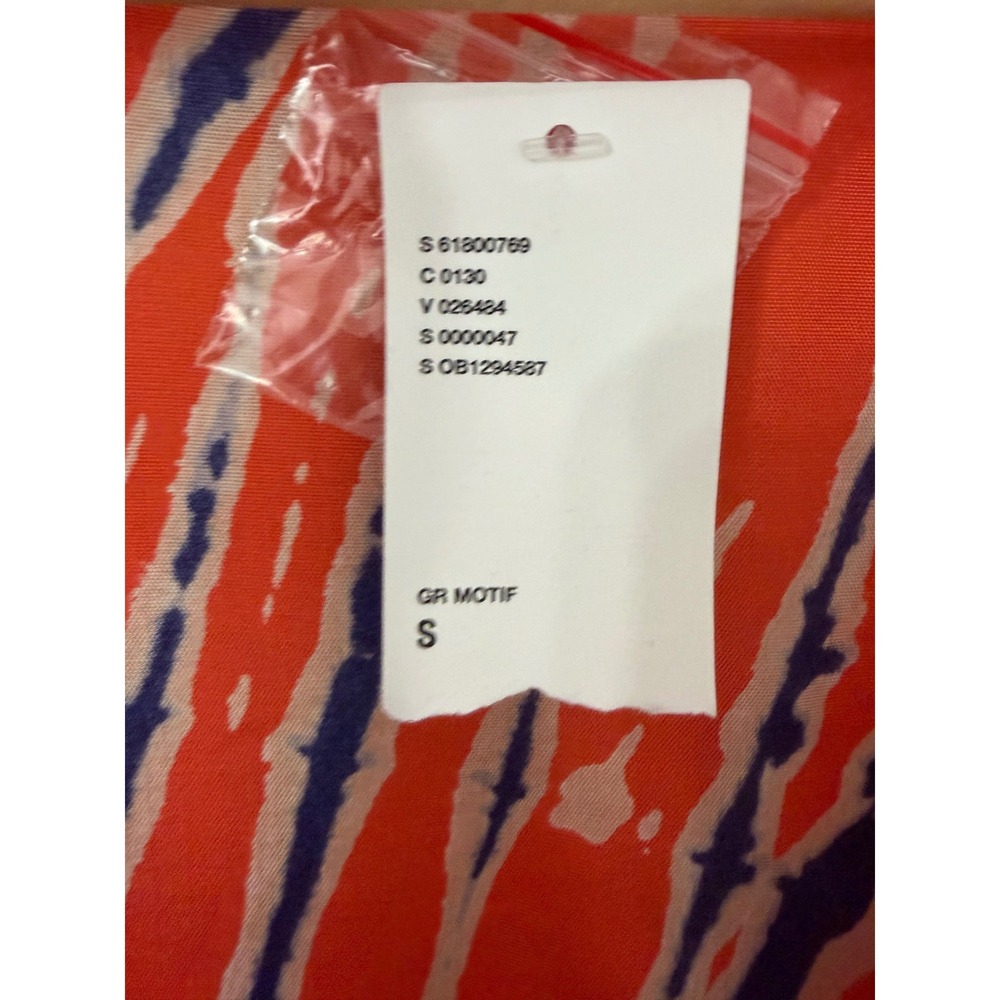 Urban Outfitters Orange Abstract Tie Dye Sleeveless Wrap Mini Dress Size Small - Picture 7 of 8